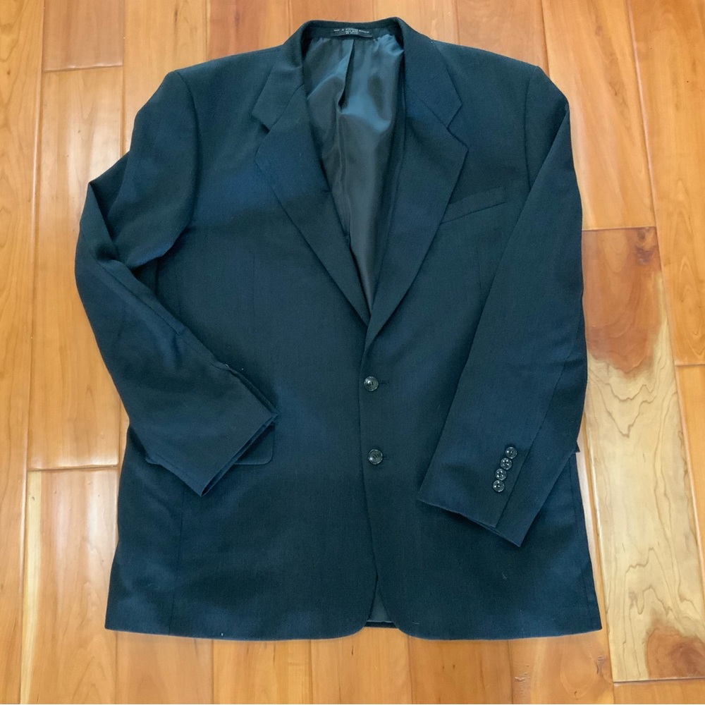 Jones New York black wool sport suit jacket size 46L